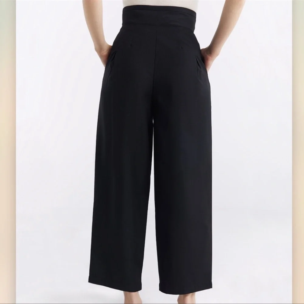 Lattlelier black high waisted pleated pants size xl - Picture 12 of 14